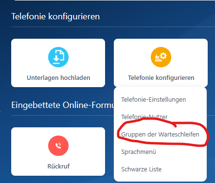 Telefon-Warteschlangenverwaltung