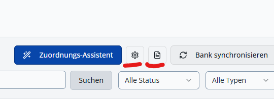 Aufruf der Einstellungen