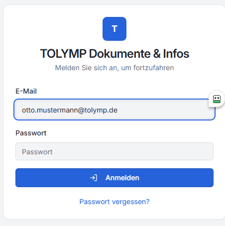Passwort im nexus-Manager anfordern
